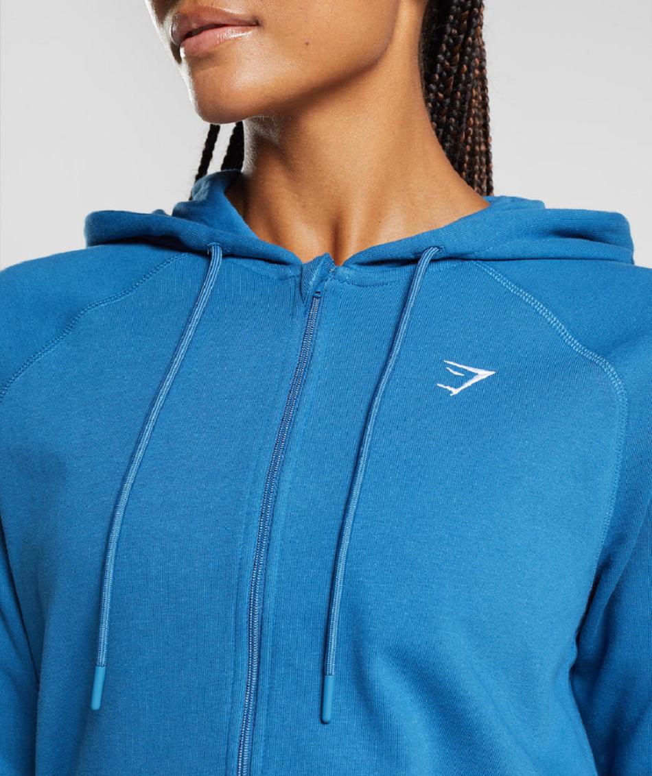 Sudadera Con Capucha Gymshark Entrenamiento Zip Mujer Azules | CO 2019UZG